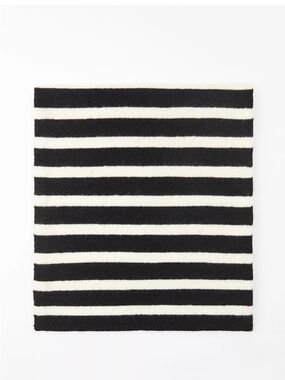 Zara STRIPED KNIT SCARF. Ecru/Black. One Size. New with Tags.